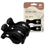 Wielofunkcyjne klipsy, klamry do wózka i fotelika, zestaw 2szt, - czarny / SIPO