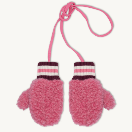 Dziecięce rękawiczki z wełny merino - dusty pink / Happymess