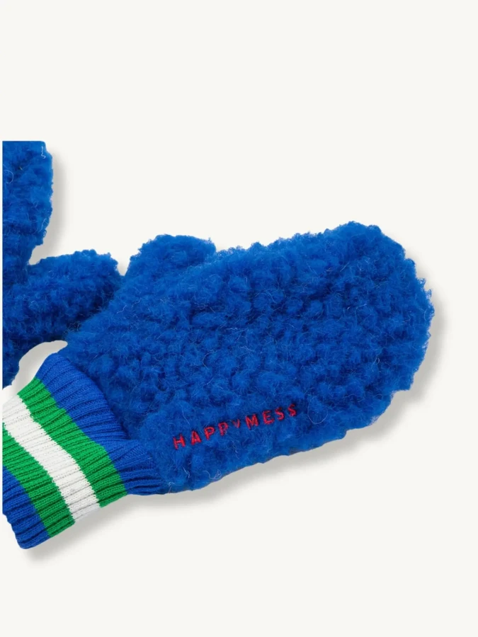 Dziecięce rękawiczki z wełny merino - cobalt / Happymess