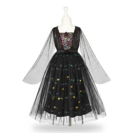 Kostium sukienka tiulowa z cekinami i lampkami LED czarownica Agatha / Souza! Halloween