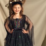 Kostium sukienka tiulowa z cekinami i lampkami LED czarownica Agatha / Souza!