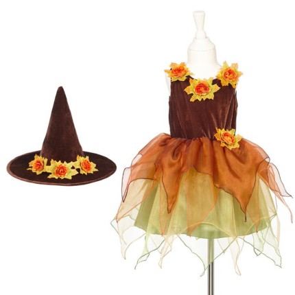 Kostium sukienka tiulowa z kwiatami i kapelusz czarownica Sabrina / Souza!