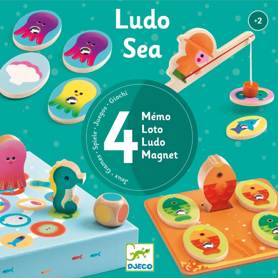 Zestaw 4 gier LUDO SEA / Djeco