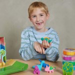 Zestaw z masą plastyczną - Dinozaury / Tiger Tribe