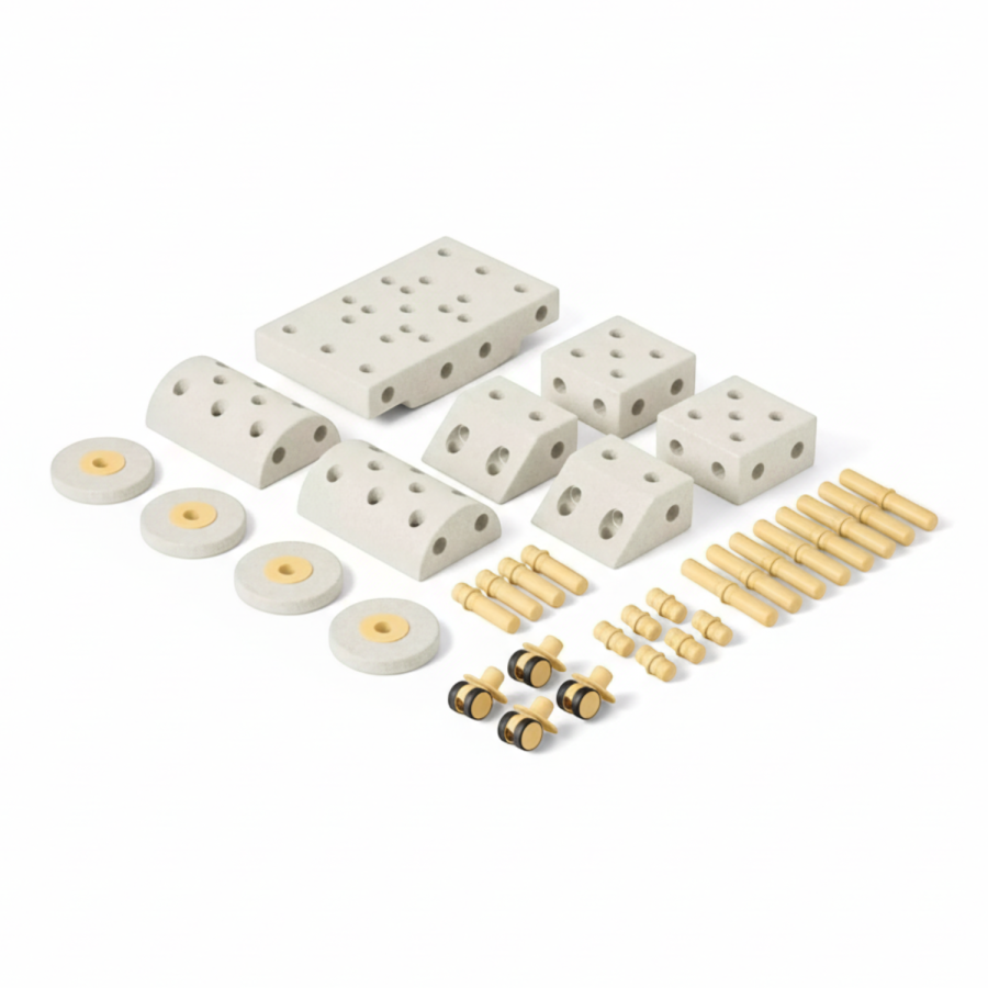 Kreatywne klocki rozwijające motorykę dużą, Dreamer kit 12 in 1 - Sand Grey, Honey Yellow / MODU