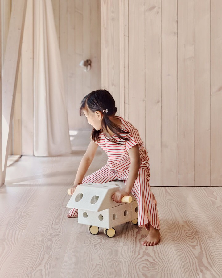 Explorer set - Kreatywne klocki rozwijające motorykę dużą: Sand Grey, Honey Yellow 8w1 / MODU