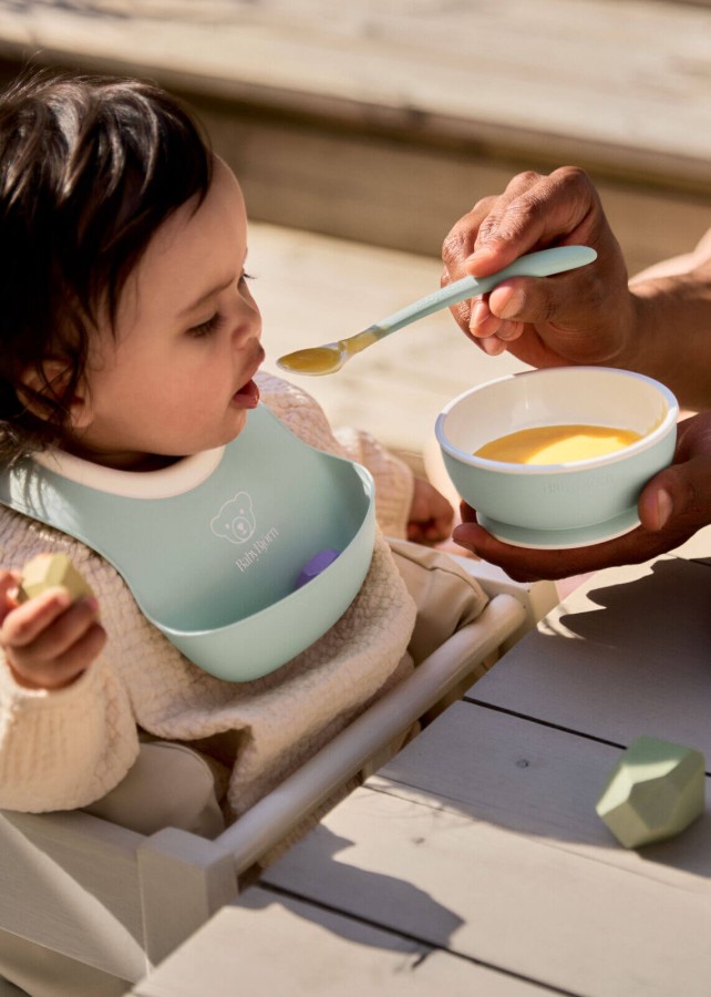 Zestaw do karmienia 3 szt. - Powder Green / BabyBjorn