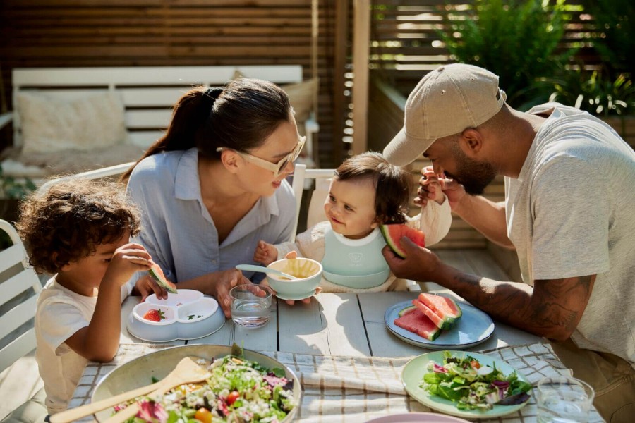 Zestaw do karmienia 3 szt. - Powder Green / BabyBjorn