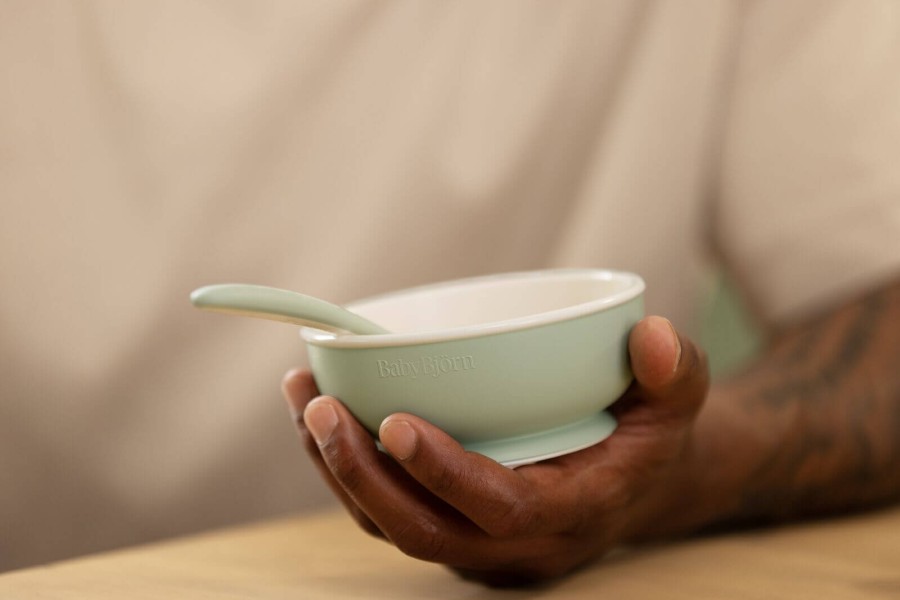 Zestaw do karmienia 3 szt. - Powder Green / BabyBjorn