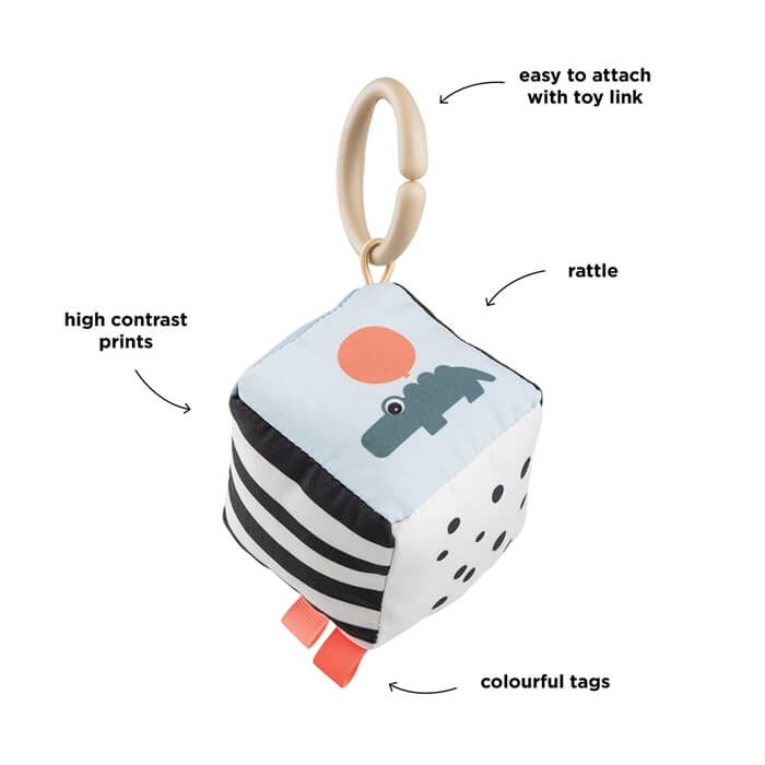 Zawieszka Kontrastowa Kostka Happy Clouds / Done by Deer