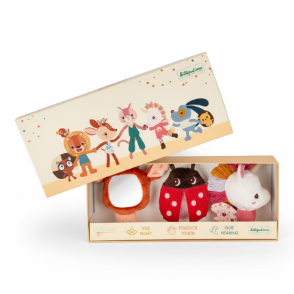 Zestaw rozwijający zmysły multisensoryczny Jednorożec Lena 0 m+ / Lilliputiens