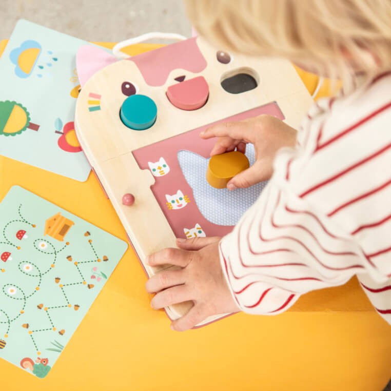 Drewniana tablica - znikopis Kotka Jeanne 18m+ / Lilliputiens