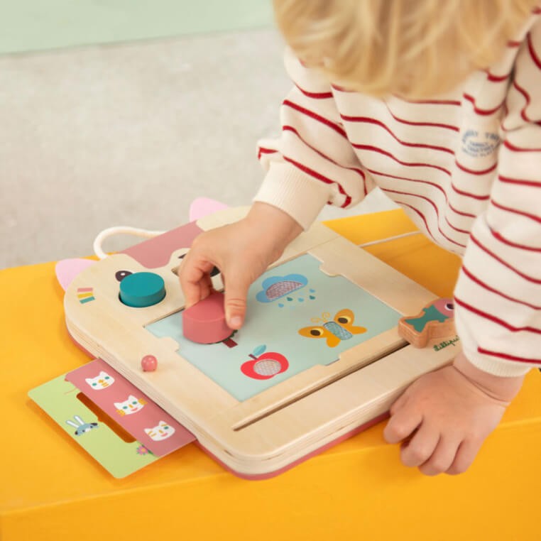 Drewniana tablica - znikopis Kotka Jeanne 18m+ / Lilliputiens