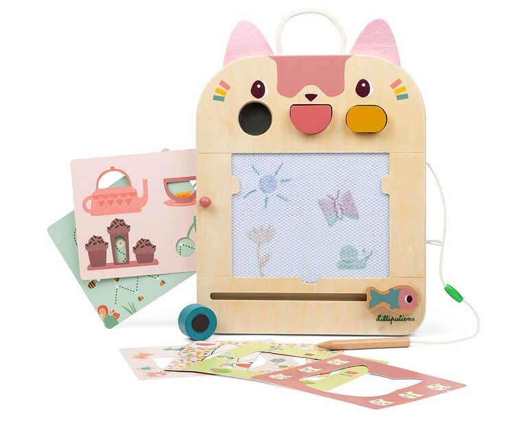 Drewniana tablica - znikopis Kotka Jeanne 18m+ / Lilliputiens