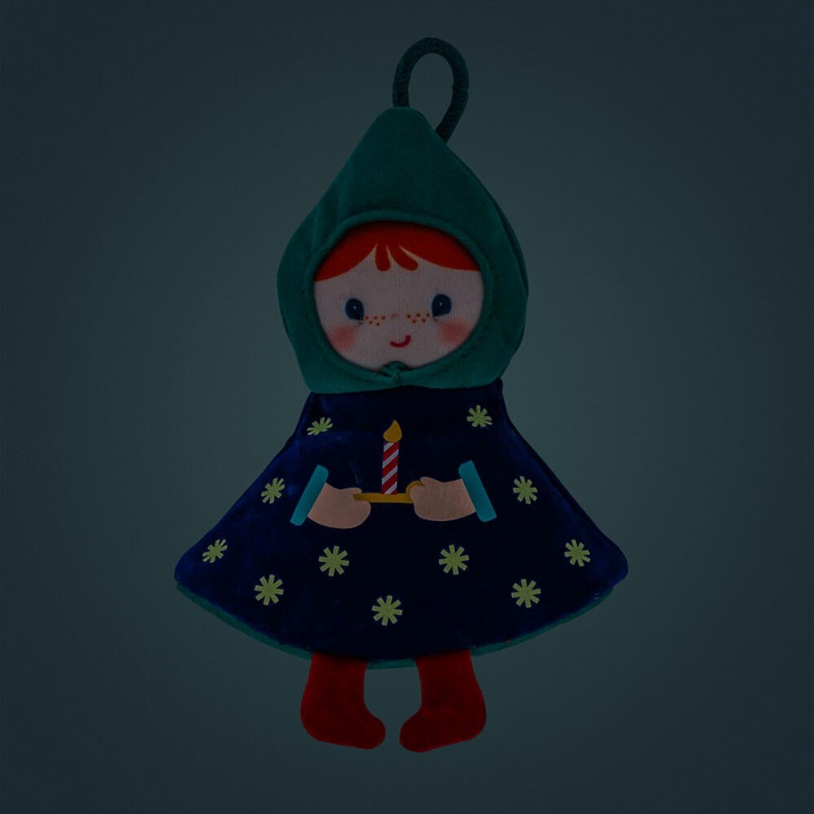 Przytulanka bombka dwustronna elf - choinka niebieska / Lililputiens