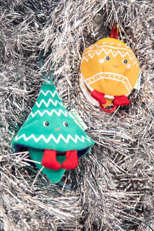 Przytulanka bombka dwustronna elf - bombka biała / Lililputiens