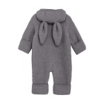 Kombinezon 100% wełny merino z uszkami królika - Medium Grey Melange / HUTTEliHUT