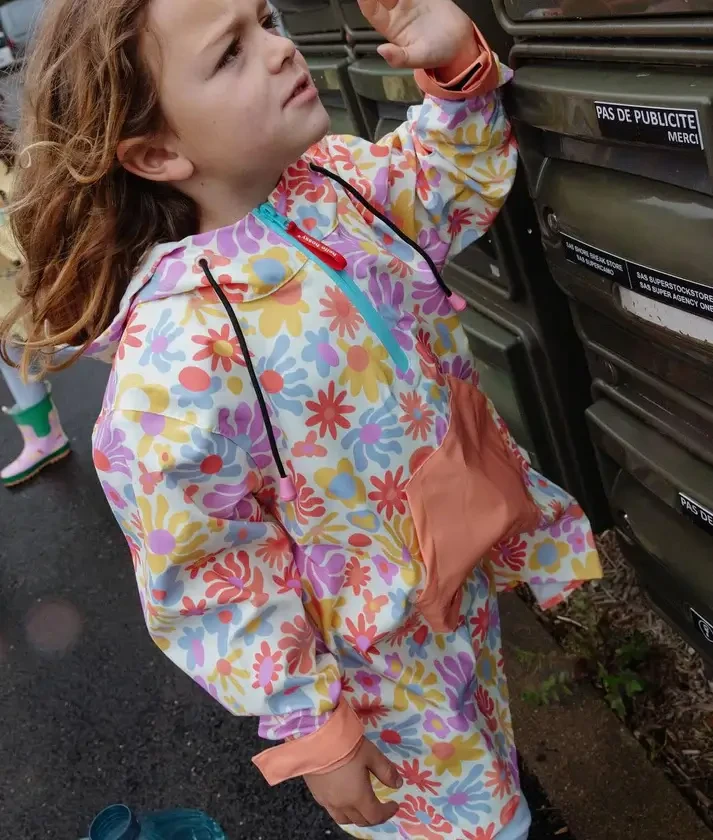 Ponczo przeciwdeszczowe Retro Flowers / Hello Hossy