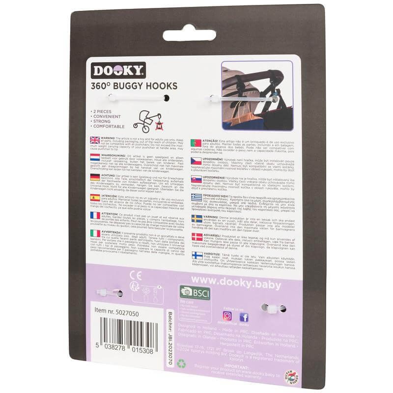 Haki obrotowe 360° do wózka Buggy, 2szt / Dooky