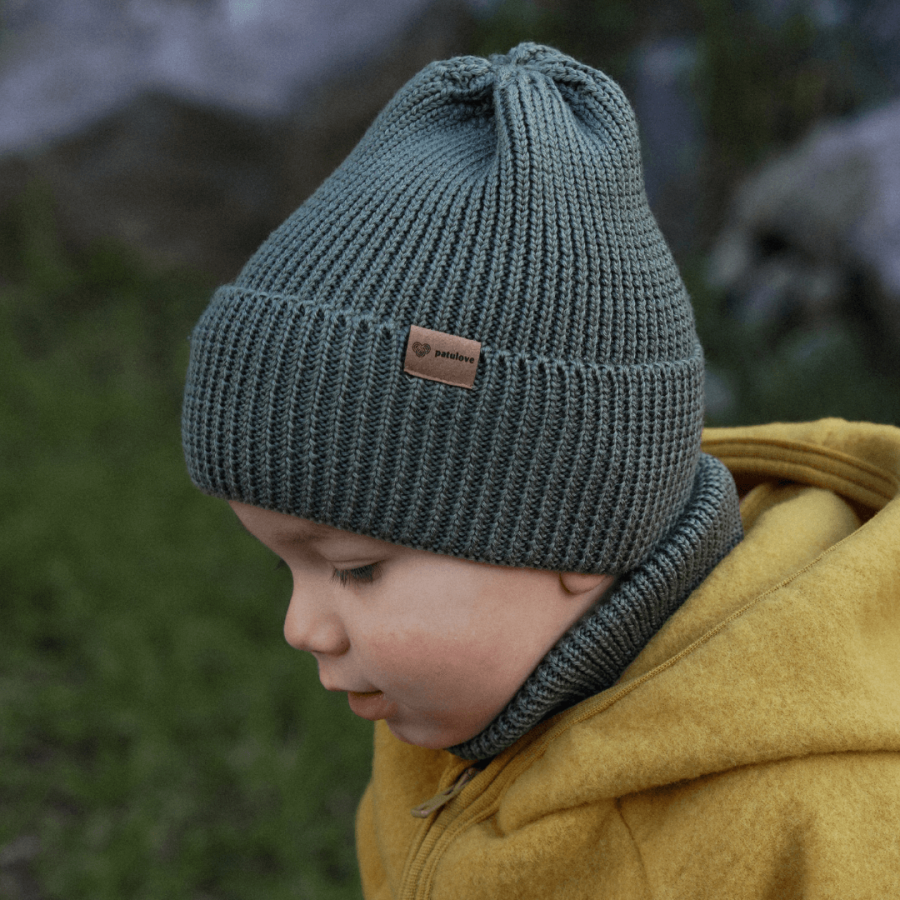 Czapka zimowa merino WINTER OLIVE / Patulove