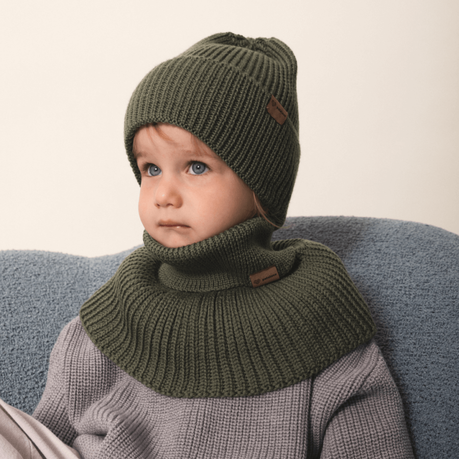Czapka zimowa merino WINTER OLIVE / Patulove