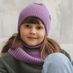 Czapka zimowa merino WINTER LILAC / Patulove