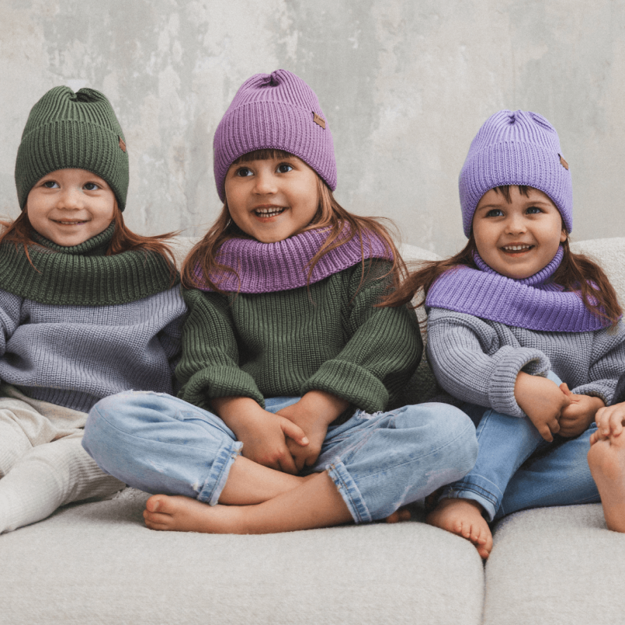 Czapka zimowa merino WINTER LILAC / Patulove