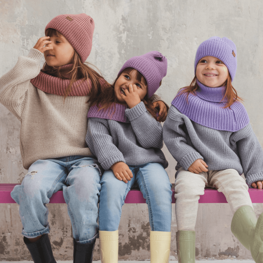 Czapka zimowa merino WINTER LILAC / Patulove