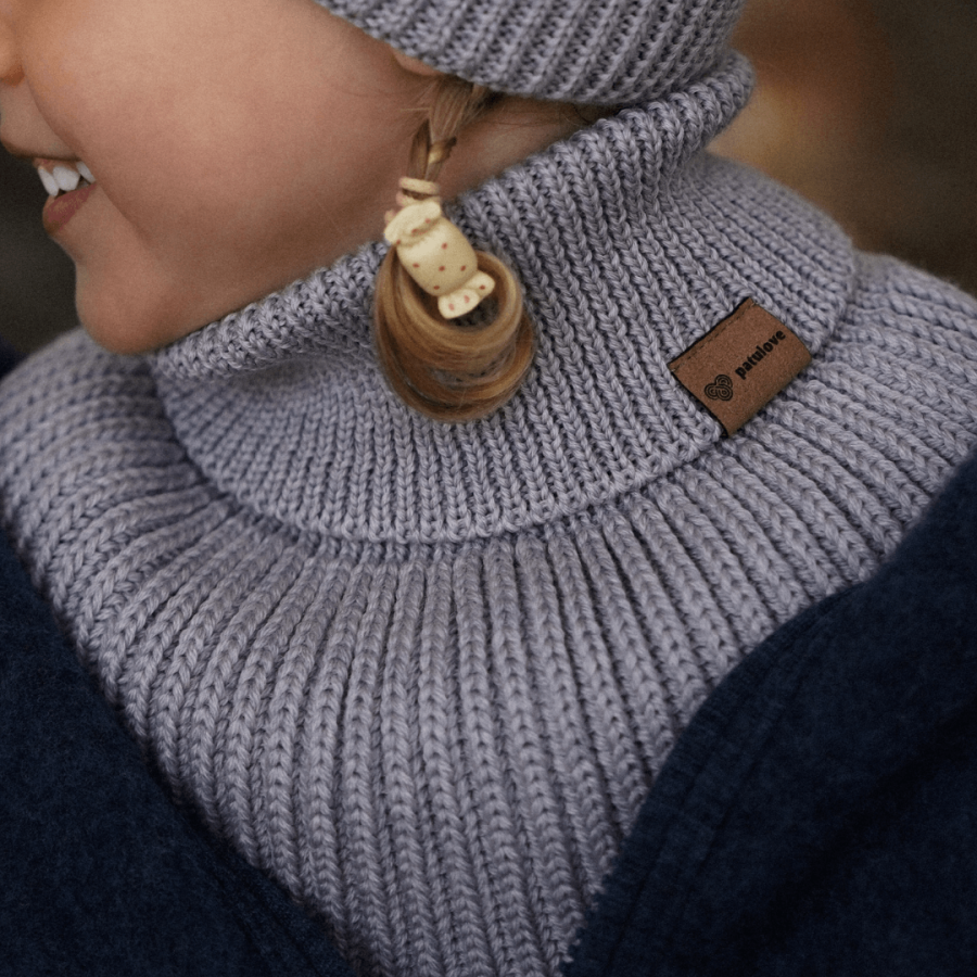 Komin z golfem merino WINTER GREY / Patulove