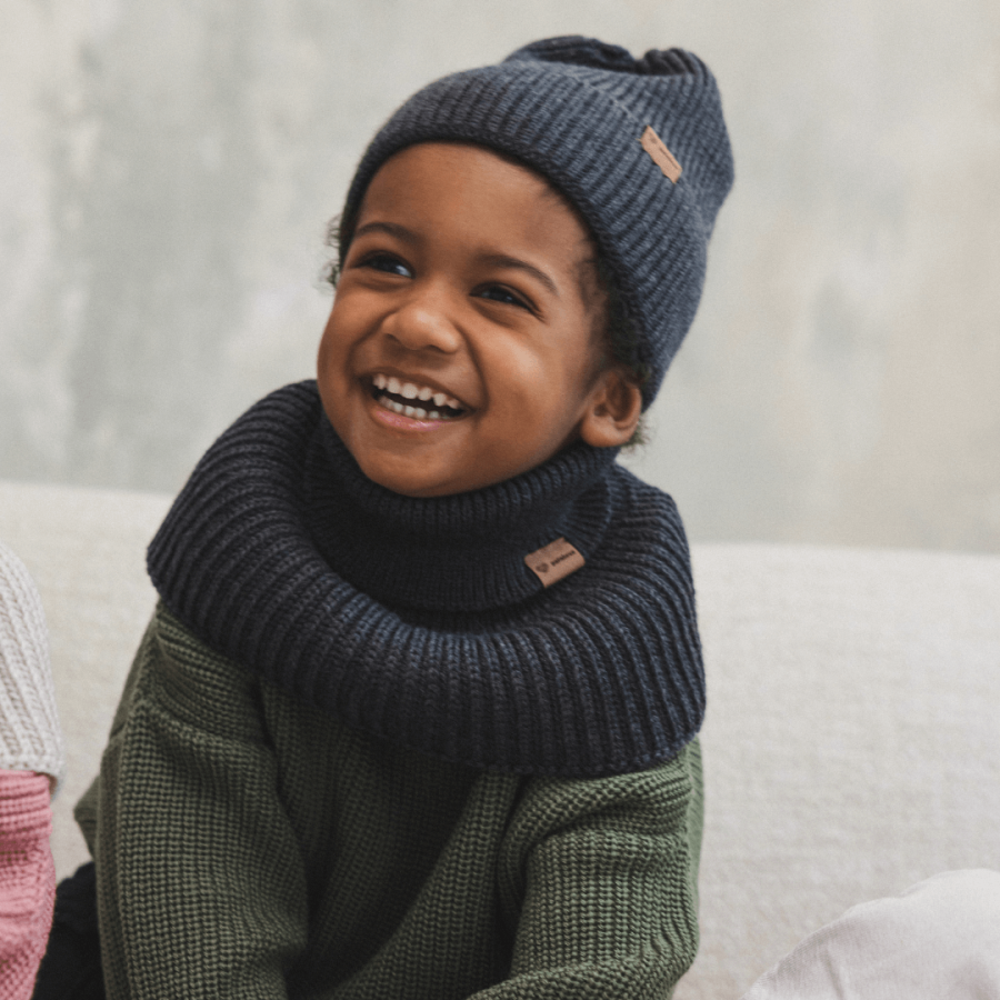 Komin z golfem merino WINTER GRAPHITE / Patulove