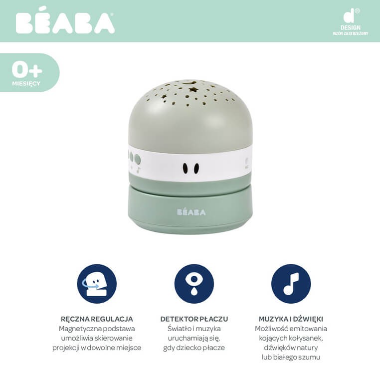 Projektor gwiazd z pozytywką i czujnikiem płaczu / Beaba