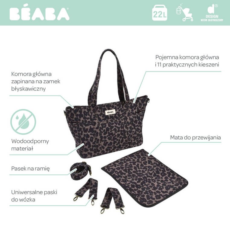 Torba dla mamy Madrid Leopard / Beaba