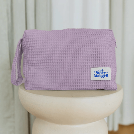 Kosmetyczka waflowa z zatrzaskiem Lawenda / The Story Makers