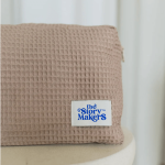 Kosmetyczka waflowa z zatrzaskiem Brąz / The Story Makers