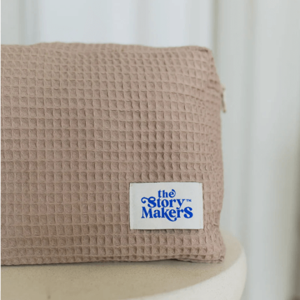 Kosmetyczka waflowa z zatrzaskiem Brąz / The Story Makers