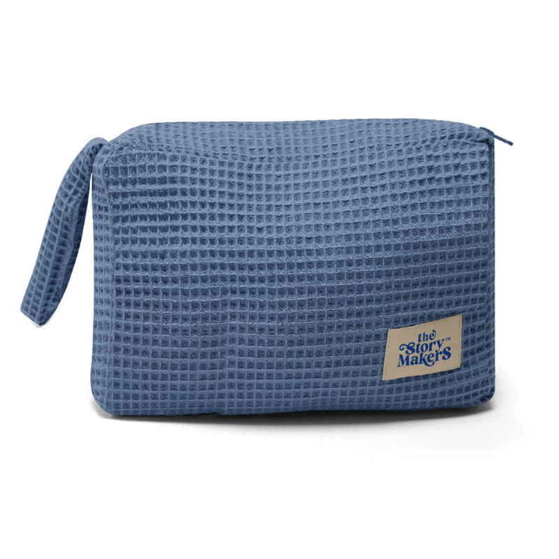 Kosmetyczka waflowa z zatrzaskiem Niebieska / The Story Makers