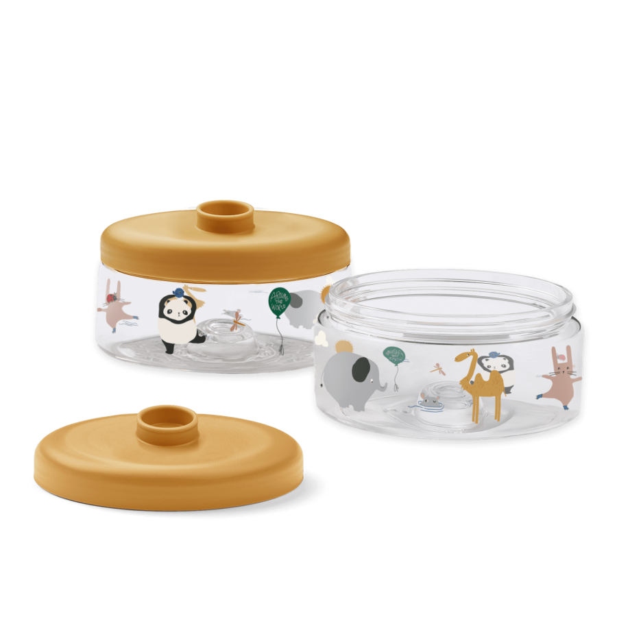 Tritanowe pudełka na żywność Dominique - around the world, sandy / Liewood