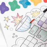 Kolorowanka akwarelowa z pędzelkiem Kosmos 5+ / Mudpuppy