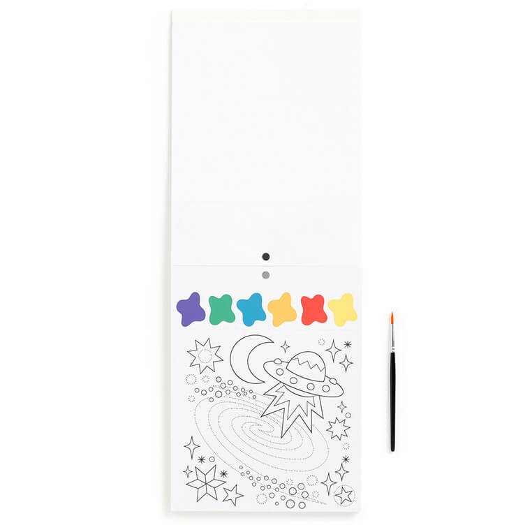 Kolorowanka akwarelowa z pędzelkiem Kosmos 5+ / Mudpuppy