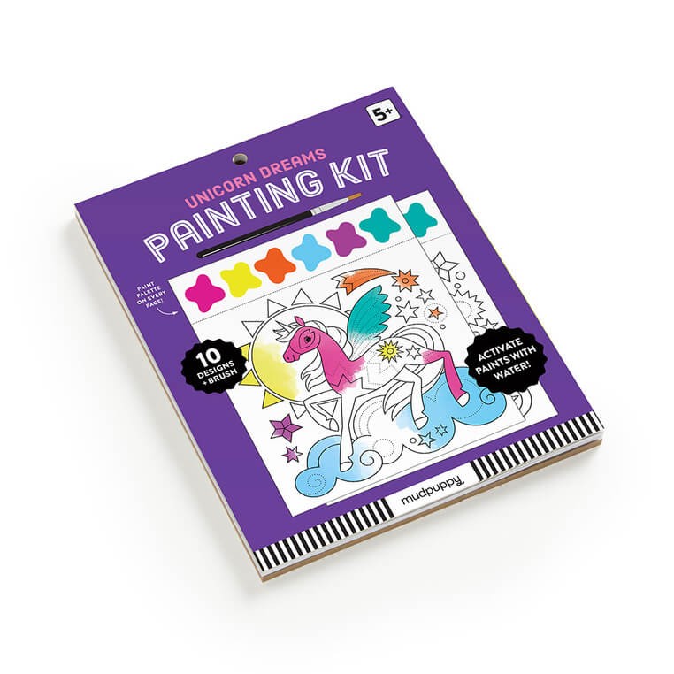 Kolorowanka akwarelowa z pędzelkiem Sen jednorożca 5+ / Mudpuppy