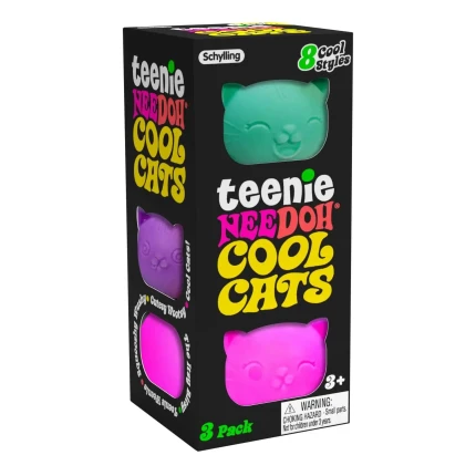 Gniotek sensoryczny Teenie Needoh Cool Cats 3szt. mix kolorów / Schylling