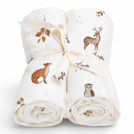 Pieluszki bambusowe 2 szt. WOODLAND / Layette