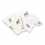 Zestaw 5 chusteczek bambusowych WOODLAND / Layette