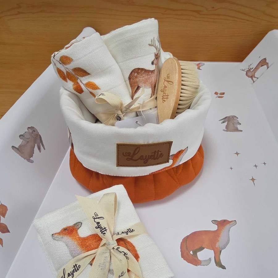 Zestaw 5 chusteczek bambusowych WOODLAND / Layette