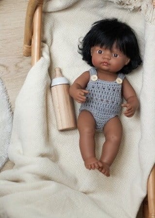 Butelka drewniana różana dla lalki / Miniland