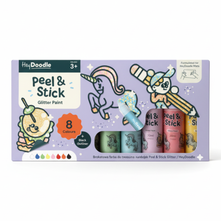 Brokatowa farba do tworzenia naklejek Peel & Stick Glitter / HeyDoodle