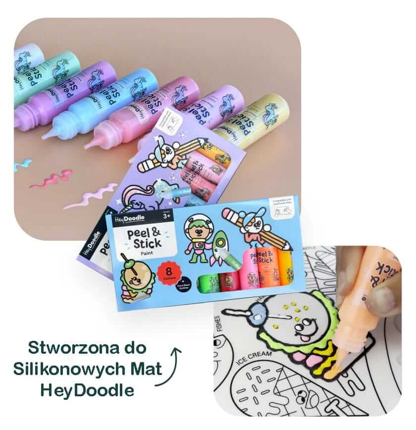 Brokatowa farba do tworzenia naklejek Peel & Stick Glitter / HeyDoodle