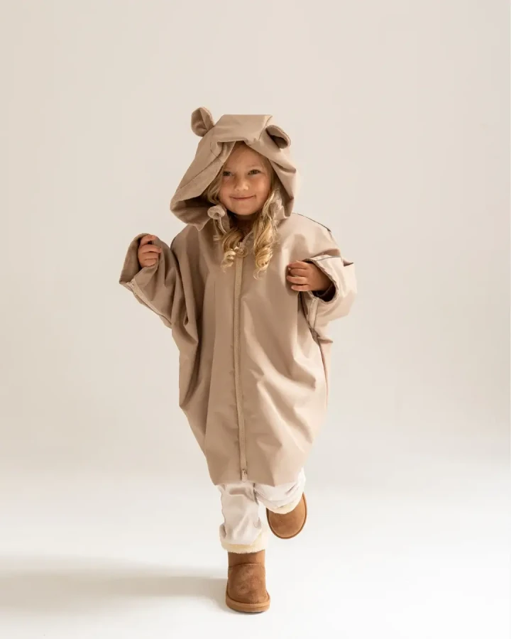 Ponczo samochodowe Beżowe 3-6 lat / piapimo