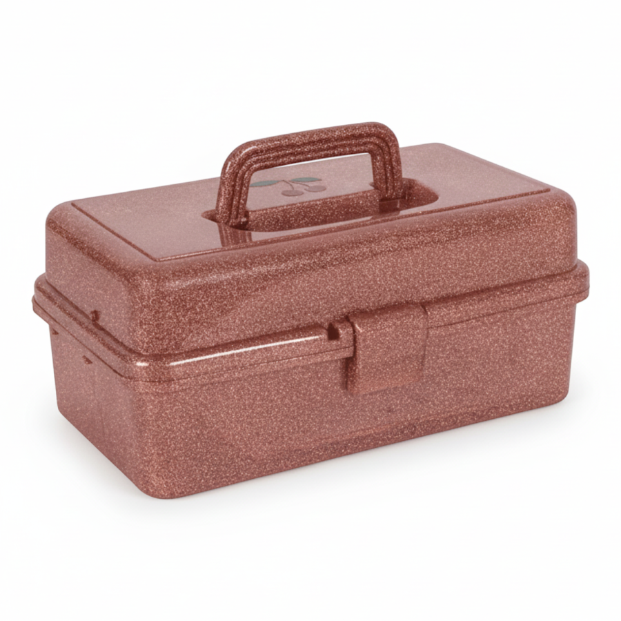 Kuferek małego artysty - glitter rose / Konges slojd