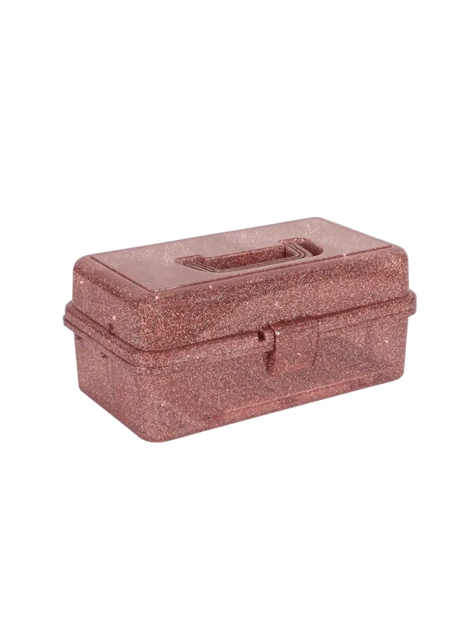 Kuferek małego artysty - glitter rose / Konges slojd